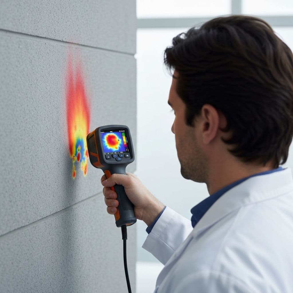 Professionelle Thermografie-Aufnahme zur Leckageortung